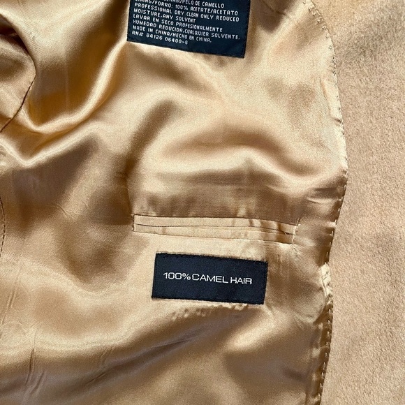 Stafford Options Blazer Jacket Beige Camel Hair Wool blend Men's 48R 2 Button - Picture 13 of 13